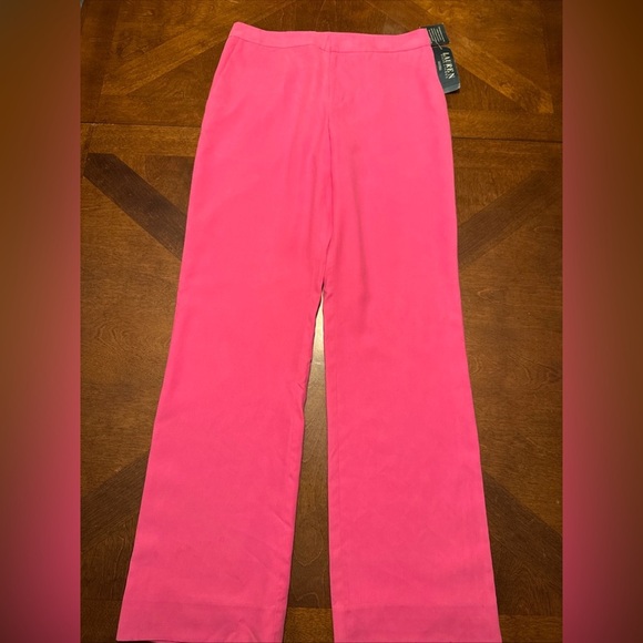 Lauren Ralph Lauren Pink Straight Leg Pants - Picture 1 of 12
